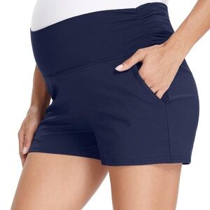 POSHGLAM Women's Maternity Pajama Shorts Buttery Soft Stretchy Lounge Yoga Short